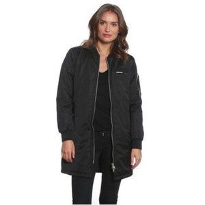 MEMBERS ONLY Black Long Bomber Jacket